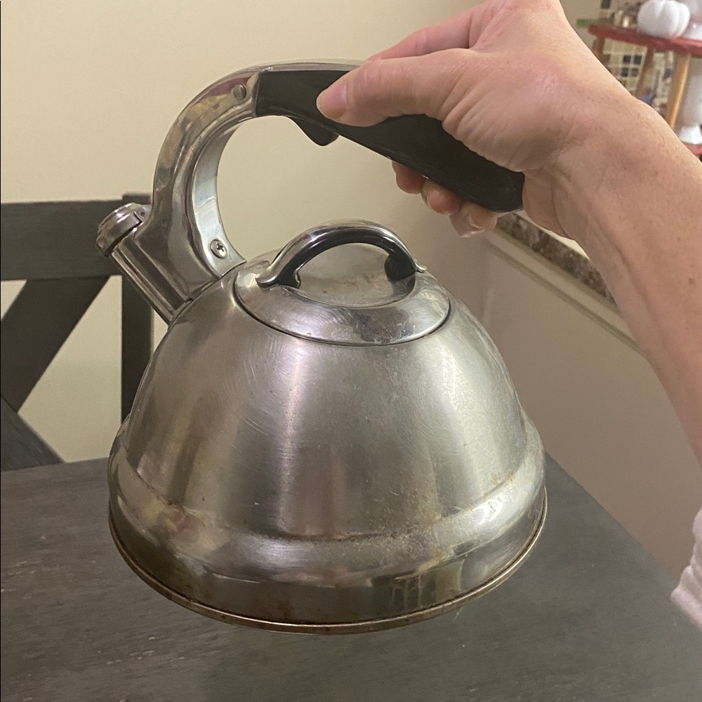 Stainless Steel Whistling Kettle with Black Handle - Picture 6 of 6